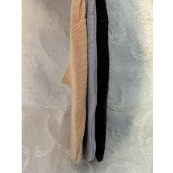 NIP 3-Pair Toe Liner Socks M: Shoe Size 5-10.5 Nude Gray & Black No Show Socks - Picture 5 of 5